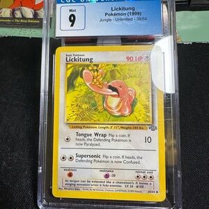 CGC Mint 9 Graded Lickitung Jungle Slab